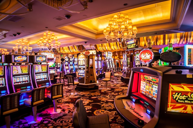 Professional poker table with chips and cards